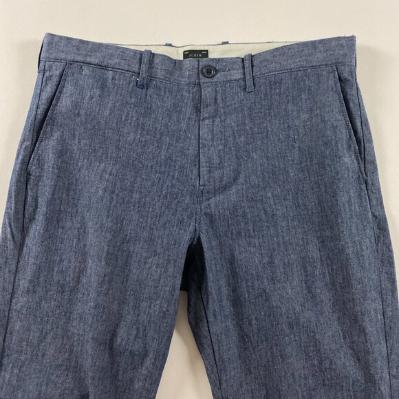 NWOT J.CREW 770 Stretch Pants Men's 33x32 Measures 36 x 33 Chino Heather Blue - Picture 2 of 12